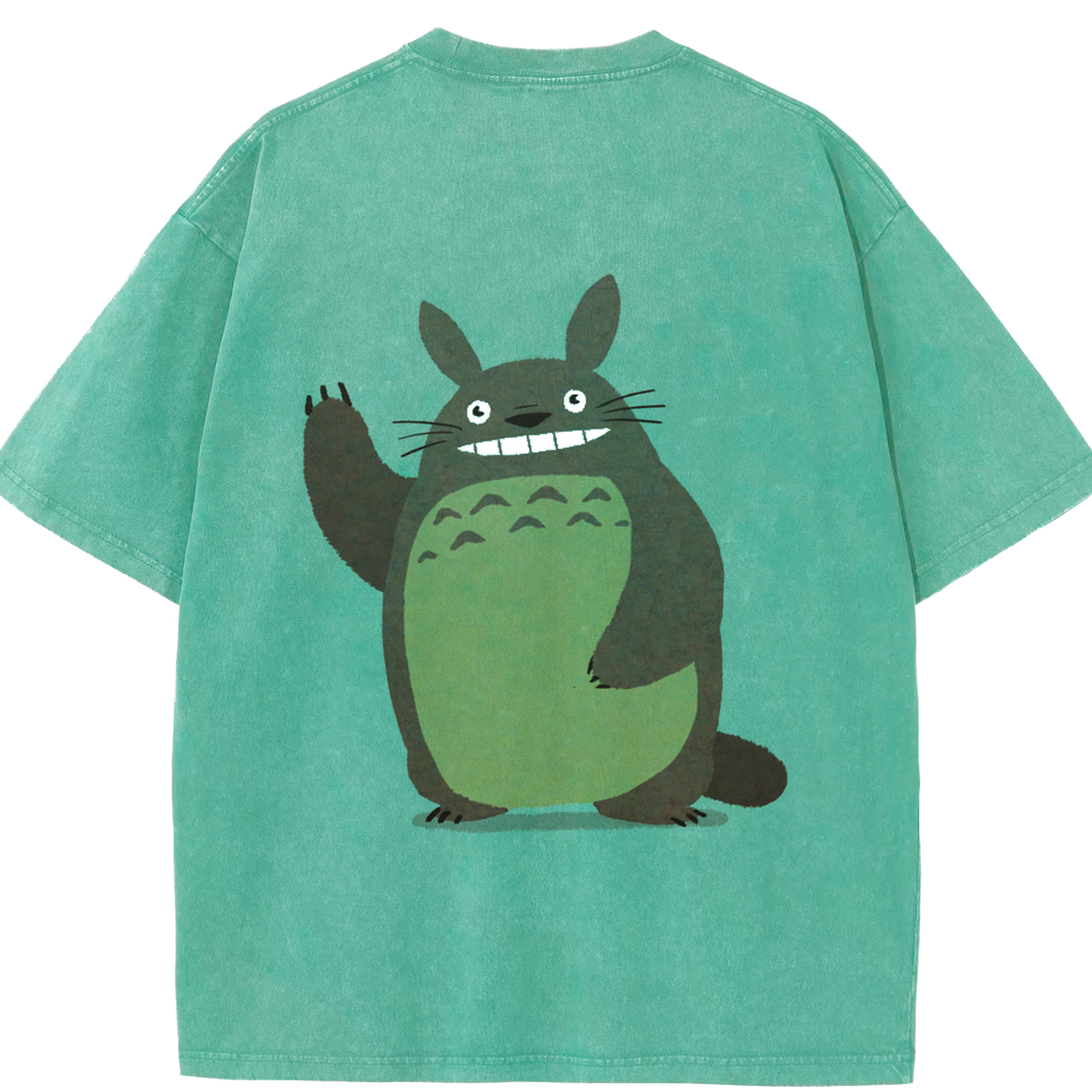 （画像用） となりのトトロ 草壁メイ 草壁サツキ My Neighbor Totoro Satsuki Kusakabe Mei Kusakabe 綿100% ヴィンテージ風 半袖Tシャツ（背面プリント）